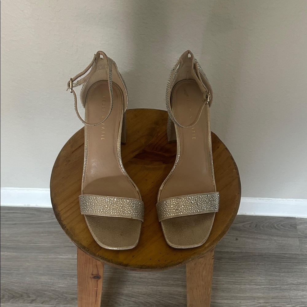 Formal Silver Strappy Heels - Picture 2 of 7